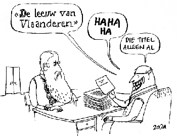 Hendrik Conscience presenteert zijn manuscript